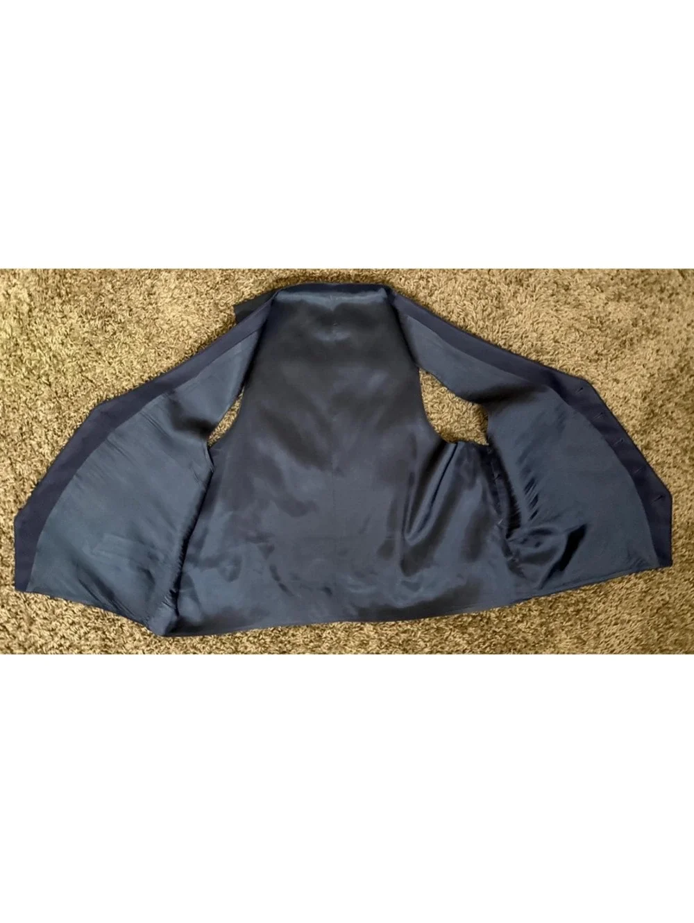 1970's Blue Three-Piece Men's Suit from Claude's XL Men's 46R 41W 30L